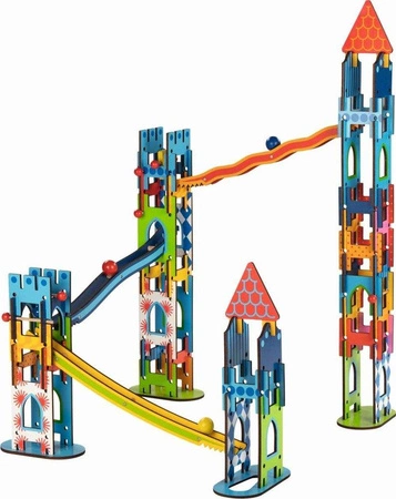 Kulodrom dla dzieci Kolorowy tor rycerski 53896-Goki, zjeżdżalnie dla kulek