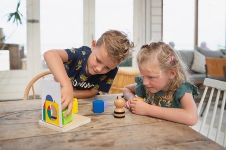 BS Toys, drewniana gra logiczna - Łamigłówka puzzle 3D Panda