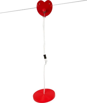 Kolejka linowa z siedziskiem wyposażenie placów zabaw tyrolka Small Foot 11955