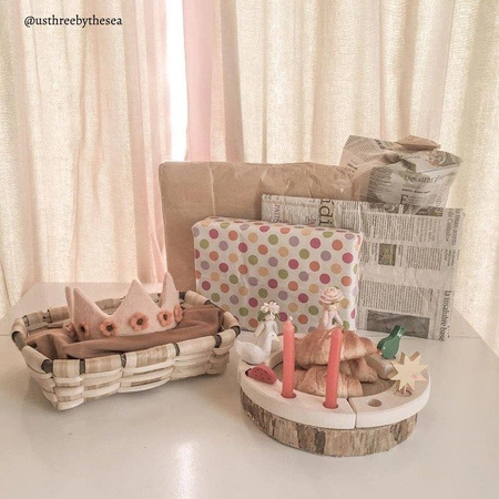 Świece z woskiem pszczelim (10%), 20 szt., różowe, Grimm's