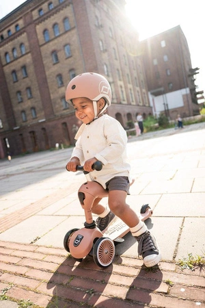 SCOOTANDRIDE Highwaykick 1 Push and Go 2w1 Jeździk i hulajnoga z rączką do prowadzenia 1-5 lat Mocha