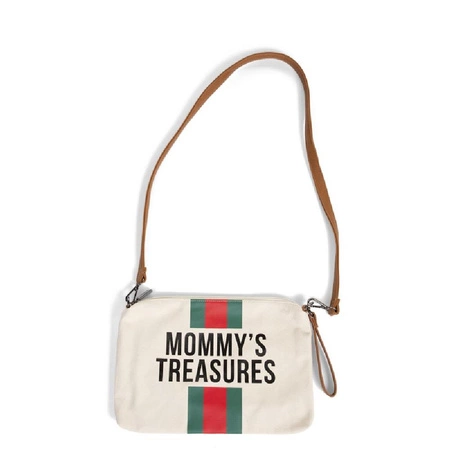 Childhome Torebka Mommy's Treasures Paski Zielono-Czerwone