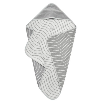 LEANDER - ręcznik z kapturem, Woodland, Cool Grey