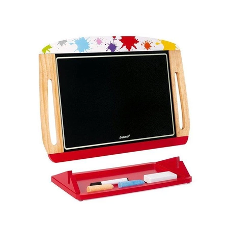 Drewniana tablica dwustronna 2 w 1 z akcesoriami Splash, Janod