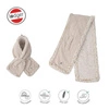 Lodger Dwuwarstwowy szaliczek z polaru jasnobeżowy Fleece Birch