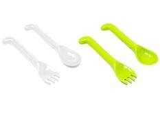Zestaw sztućców plastikowych 2 szt. 9m+ POUPY