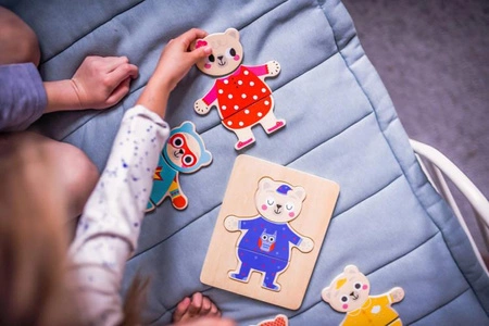 Auzou Drewniane wesołe Misie 78644