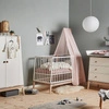 LEANDER - łóżeczko dziecięce LUNA™ 0-3 lata, białe/dębowe + zestaw do przebudowy