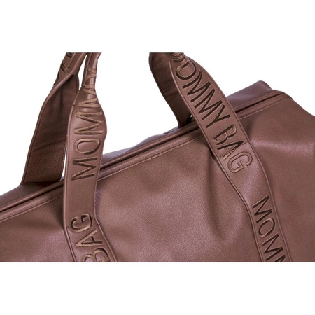 Childhome Torba Mommy Bag Signature Vegan Leather Dark Brown