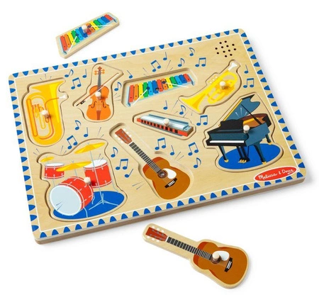 Drewniana układanka z dźwiękiem Instrumenty Melissa & Doug 10732