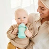 Szklana butelka z ustnikiem niekapkiem i rączkami, 150 ml, miętowa, Everyday Baby
