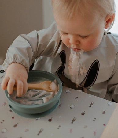 Baby Livia Śliniak z rękawkami Grey Łoś 300-9