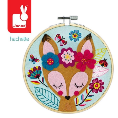 Zestaw kreatywny Tamborek z filcowym obrazkiem 8+, Janod