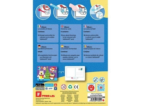 Album do kolorowania piaskiem Świąteczne kartki 5l+ SABBIARELLI