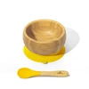 Avanchy Baby Bambusowa Miseczka z Przyssawką i Łyżeczką 4m+Yellow