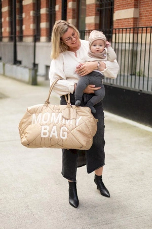 Childhome Torba Mommy Bag Pikowana Beżowa