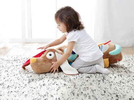 Zabawka rozwojowa poduszka Piesek XXL szeleścik grzechotka gryzak sigikid