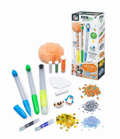 Zestaw DIY - długopisy i mazak ZWIERZĄTKA FK009