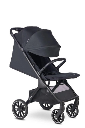 Easywalker Jackey² XL Komfortowy, samoskładający się wózek spacerowy z torbą transportową i osłoną przeciwdeszczową Midnight Black