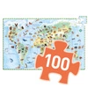 Puzzle ZWIERZĘTA ŚWIATA z książeczką 100el.DJ07420