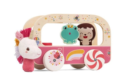 Lilliputiens Drewniany wózek do ciągnięcia Jednorożec Lena 12 m+