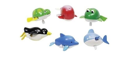 Nakręcane, pływające zwierzęta wodne, 13100-Gollnest&Kiesel, zabawki do kąpieli