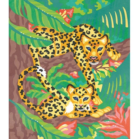 Zestaw kreatywny Malowanie po numerach Dzikie koty 7+, Janod