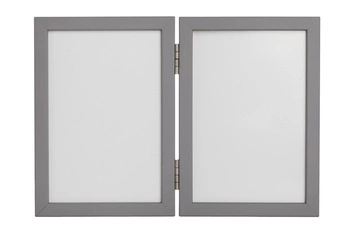 Odcisk bobasa - ramka z glinką podwójna - szary