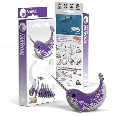 Eugy Układanka Eko 3D Narwal