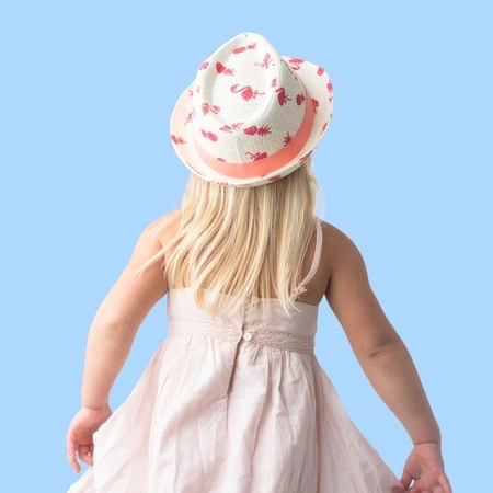 FlapJack Kapelusz Słomkowy Fedora Flaming M