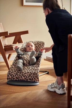 BABYBJORN - leżaczek BLISS COTTON, Beż/Leopard