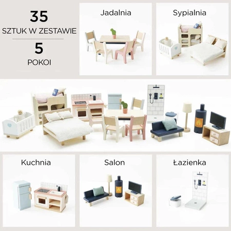 Zestaw mebli startowych, mebelki Le Toy Van