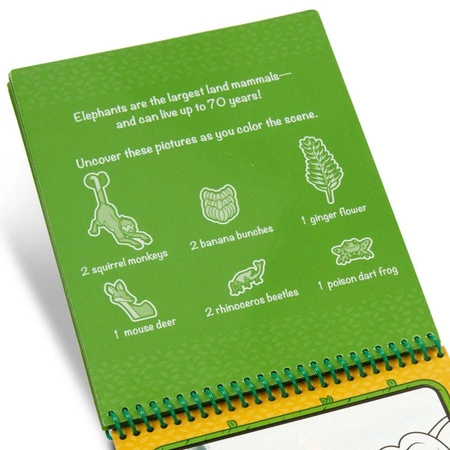 Wodna kolorowanka Water Wow Dżungla 40176-Melissa & Doug, książeczki wielokrotnego użytku
