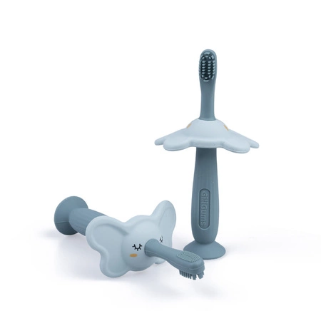 Szczoteczka słoń niebieska 2w1 Giligums