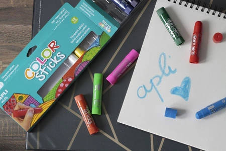 Farby w kredce Apli Kids - 12 kolorów