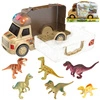 WOOPIE Zestaw Samochód 2w1 Walizka + Dinozaury Figurki 6 szt.