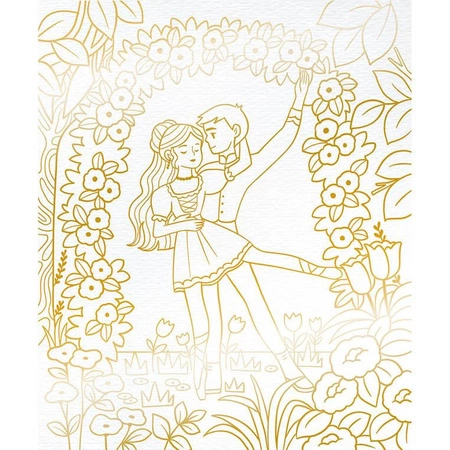 Zestaw kreatywny Złote kontury Tancerki 6+, Janod