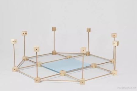 Drewniane klocki konstrukcyjne Maxi Trigonos Hejmo - 150 el.