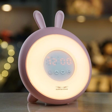 Królik Lampka Budząca Światłem Różowa Rabbit&Friends