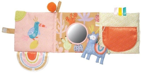 Miękka książeczka dla niemowlaka Lama 218430-Manhattan Toy, zabawki dla najmłodszych
