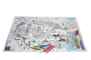BS Toys, Kolorowanka materiałowa podłogowa XL (60 x 100 cm)