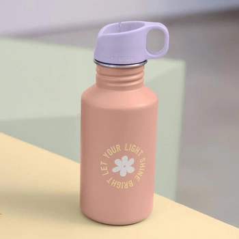 Lassig Bidon ze stali nierdzewnej z ustnikiem i uchwytem 500 ml Pattern Party Rose/lilac