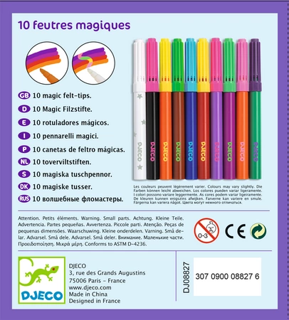 Zestaw 10 flamastrów MAGICZNYCH DJ08827