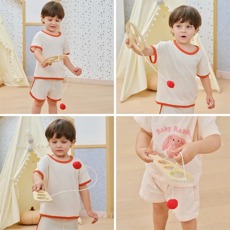 VIGA Drewniany Zestaw Paletek do Gry Złap Piłkę z Punktacją