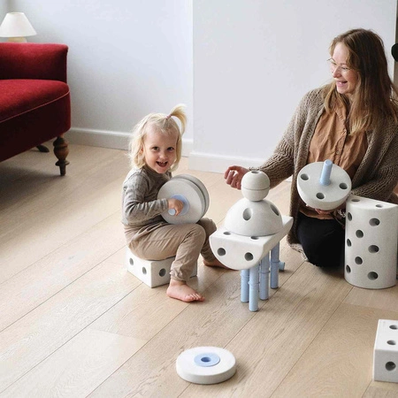 MODU - Half Ball Kit - piankowe półkule rozwijające motorykę dużą, niebieskie