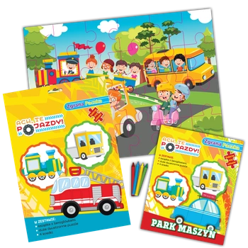 Park maszyn. Ach, te pojazdy. Zgrana paczka