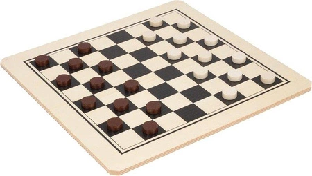 Dwustronna gra planszowa Warcaby plus młynek 56791- Goki, gry drewniane