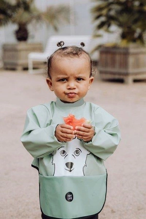 Baby Livia Śliniak z rękawkami Mint Miś 303-10