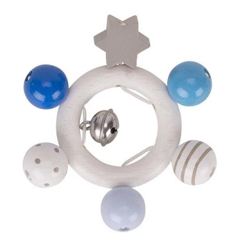 Drewniany gryzak Błękitne królestwo 764950-Heimess, grzechotki dla dzieci