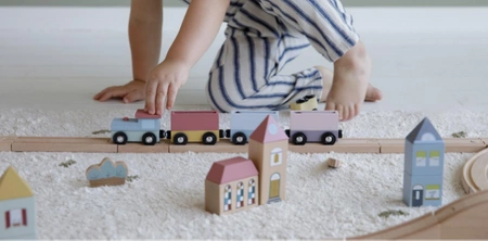 Little Dutch Drewniana kolejka XXL - 107 elementów LD4487